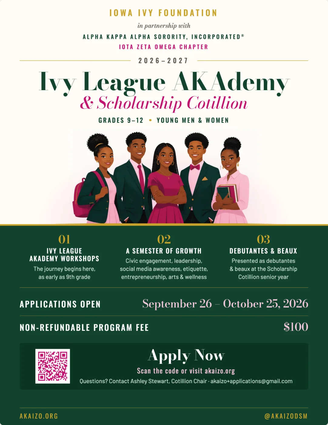 Ivy League AKAdemy & Scholarship Cotillion flyer